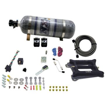 4150 Conventional Plate System Gasoline Stage 6 50-300Hp with 12Lb Carbon Bottle Nitrous Express NX 30040-12