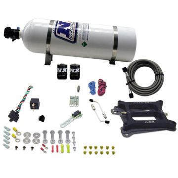4150 Conventional Plate System Alcohol Stage 6 50-300Hp with 15Lb Bottle Nitrous Express NX 30045-15