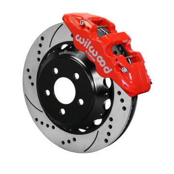 Wilwood 140-13886-DR AERO6 Big Brake Kovaný přední brzdový kit 14.00 vrtaný červený Ford