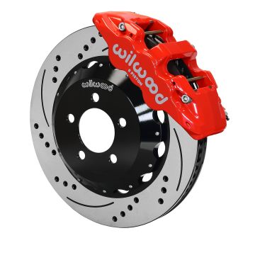 Wilwood 140-14067-DR AERO6 Big Brake Kit Přední Brzdová Sada 14.25" Vrtaná Červená Dodge Chrysler