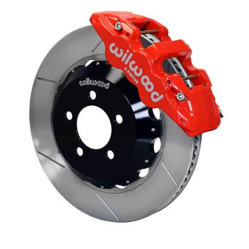 Wilwood 140-14067-R AERO6 Big Brake Kit Přední brzdová sada 14.25" Nářezaná Červená Dodge Chrysler