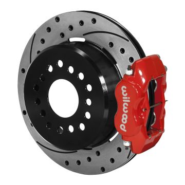 Wilwood 140-9282-DR Forged Dynalite Rear Parking Brake Kit 12.19 Drilled Slotted Red