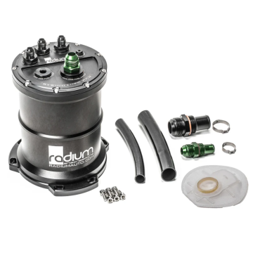 Vyrovnávací nádrž paliva pro externí čerpadla Radium Engineering