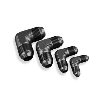 Fitinka adaptér AN4 90' JIC vnější-vnější Černá