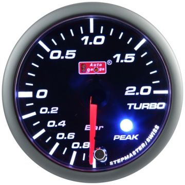 Budík tlaku turba Auto Gauge Boost Modrý