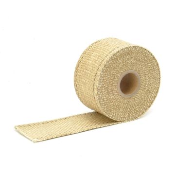 Tan Glass Fiber Exhaust Wrap 5cm x 4.5m (2" x 15ft) DEI 010106