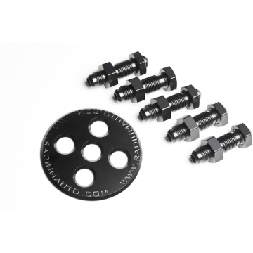 Bulkhead Plate 6AN with Fittings and Nuts Radium Engineering