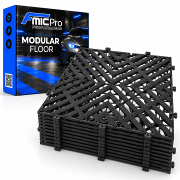 Modulární panelová podlaha FMIC.Pro do garáže a dílny 40x40cm 30mm Černý 28 kusy