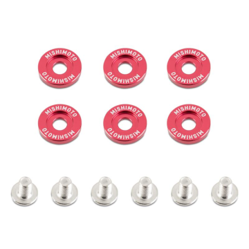 Mishimoto Fender Washer Kit Small 6pcs Red