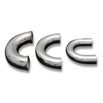 Kolanko aluminiowe 180' 48mm, 30cm