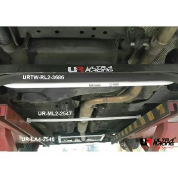 Rear Lower Bar Ultra Racing for Citro�n C2/C3 02-09 2WD Manual