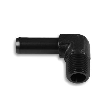 Spojka 90' 1/4 NPT na vývod 3/8" černá