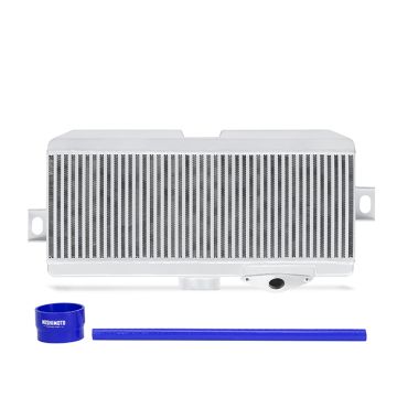 Mishimoto Subaru WRX STI Top Mount Intercooler Kit 2008+ Silver w/ Blue Hoses