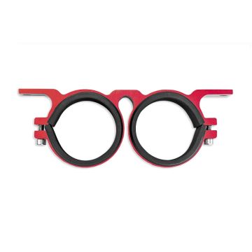 Dvojitý držák palivového čerpadla 60mm červený