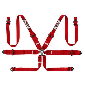 Sparco 04818RH1 Harness 6pts Red FIA Approved 8853-2016