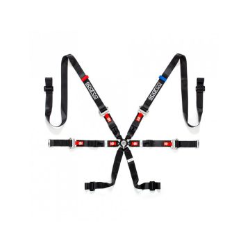 Sparco Harness H-9 Evo 6-Points 2" Black FIA Approved 8853-2016