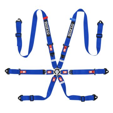 Sparco Competition H-2 6-Points 2" Harness Blue FIA Approved 8853-2016