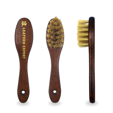 Leather Expert malý kartáč na čištění a leštění kůže a obuvi 15cm