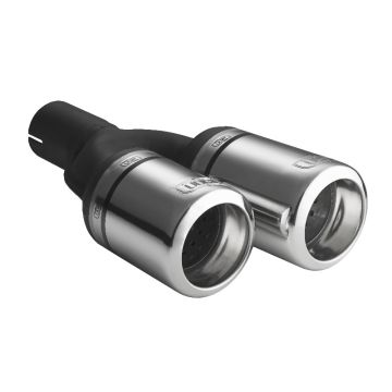 Univerzální koncovka tlumiče výfuku kulatá 80mm délka 200/180mm montážní průměr 45mm