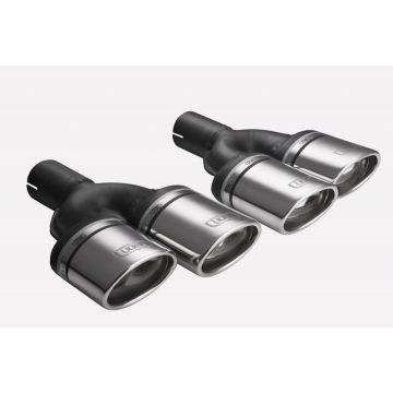 Univerzální koncovka tlumiče výfuku oválná 95×65mm délka 200mm montážní průměr 45mm