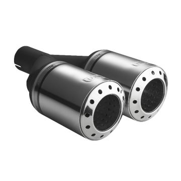 Univerzální koncovka tlumiče výfuku kulatá 100mm délka 230mm montážní průměr 55mm