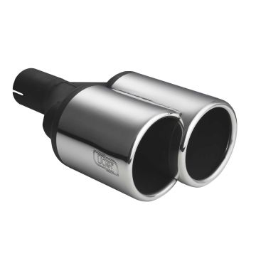 Univerzální koncovka tlumiče výfuku kulatá délka 200/180mm montážní průměr 50mm