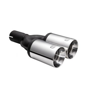 Univerzální koncovka tlumiče výfuku kulatá 80mm délka 200mm montážní průměr 45mm