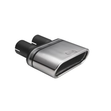 Univerzální koncovka tlumiče výfuku oválná 167×60mm délka 120mm montážní průměr 50mm