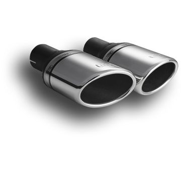 Univerzální koncovka tlumiče výfuku oválná 95×65mm délka 120mm montážní průměr 45mm