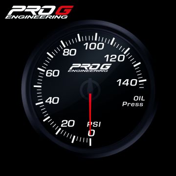 Wskaźnik Pro G Race Series RC, ciśnienia oleju PSI WHITE 52mm