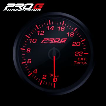 Wskaźnik Pro G Race Series RC, temperatury spalin EGT °F RED 60mm