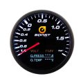 Auto Gauge 60mm - 4v1 ukazatel plnicího tlaku napětí tlaku oleje a teploty