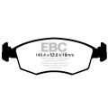 DPX2142 Brake Pads ULTIMAX2 EBC Brakes for Chrysler UK Ypsilon Fiat Panda Panda City Cross Panda Cross Lancia Ypsilon