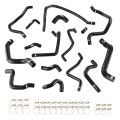 Silikon hadice chladiče Kit FMIC.EU pro Renault Megane RS 225 2004-2008 - Černý