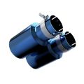 Titanium Exhaust Tips Blue Restomotive