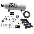 Dual 4150 Conventional Plate System Gasoline Stage 6 50-300Hp with 15Lb Bottle Nitrous Express NX 30240-15