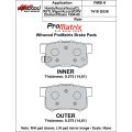 Brzdové desky Wilwood 150-D0536K PM ProMatrix D536 Street Performance Racing Pads .575