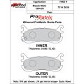 Brzdové desky Wilwood 150-D0636K PM ProMatrix D636 Street Performance Racing Pads .49
