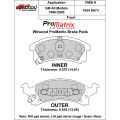 Brzdové desky Wilwood 150-D0673K PM ProMatrix D673 Street Performance Racing Pads .575
