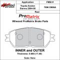 Brzdové desky Wilwood 150-D0906AK PM ProMatrix D906A Street Performance Racing Pads .685