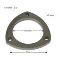 Příruba výfuku 2,5'' – 63,5mm FMIC.EU - 3 otvory