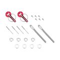 JRspec sliding bonnet pins - red