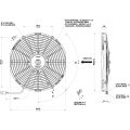 Axial fan SPAL 12V VA13-AP9/C-35S (330 MM)