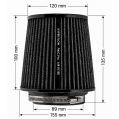 Kuželový vzduchový filtr FMIC.Pro délka 100mm montážní průměr 89mm černý-7