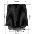 Kuželový vzduchový filtr FMIC.Pro délka 125mm montážní průměr 89mm černý-7
