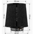 Kuželový vzduchový filtr FMIC.Pro délka 175mm montážní průměr 102mm Modrý-6