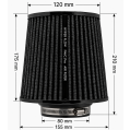 Vzduchový kuželový filtr FMIC.Pro délka 175mm montážní průměr 80mm Červený-7