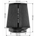 Kuželový vzduchový filtr FMIC.Pro délka 200mm montážní průměr 102mm Modrý-6
