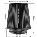 Vzduchový kuželový filtr FMIC.Pro délka 200mm montážní průměr 89mm Modrý-6
