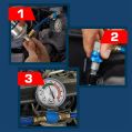 Přípravek CarFix 5v1 pro doplnění klimatizace R1234yf 235ml + hadice YF s manometrem-2